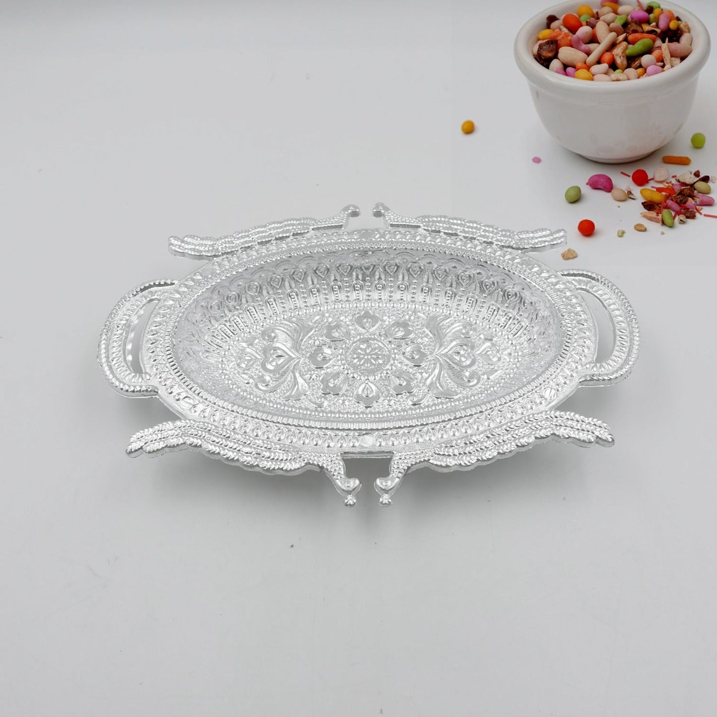 Decorative Mukhwas Serving Tray Serving Mukhwas Plate Fancy Candy Tray Dry Fruit Serving Tray