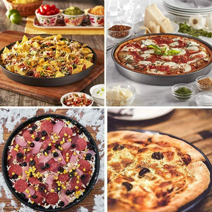 Steel Non-Stick Round Plate Cake Pizza Tray Baking Mould