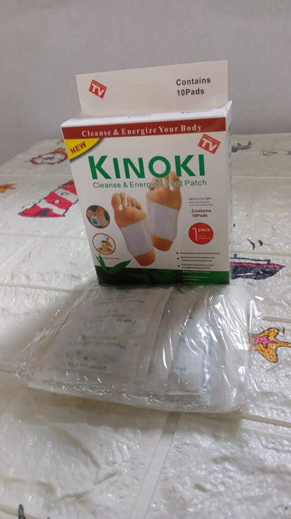 kinoki Cleansing Detox Foot Pads, Ginger & salt Foot Patch -10pcs (Free Size, White)