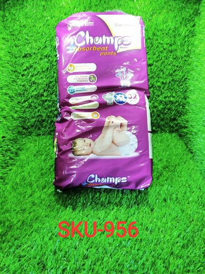 Premium Champs High Absorbent Pant Style Diaper Extra Large(XL) Size, 32 Pieces (956_XLar_32) Champs
