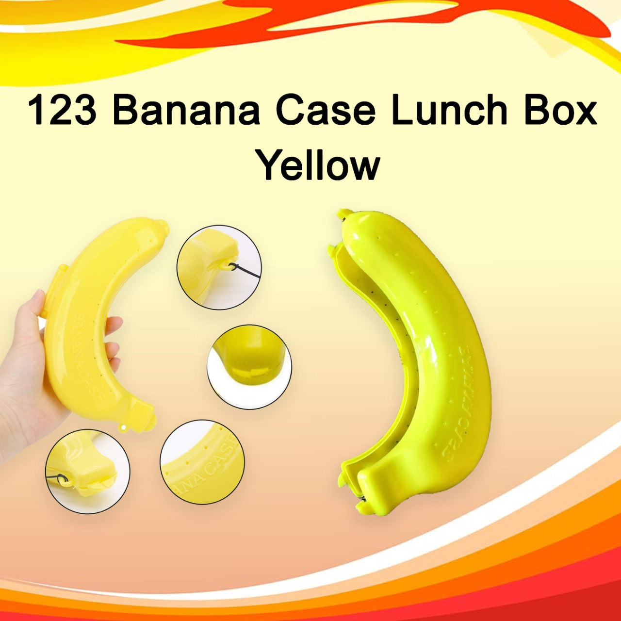 Banana Case Lunch Box Yellow 