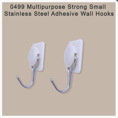Multipurpose Strong Small Stainless Steel Adhesive Wall Hooks 