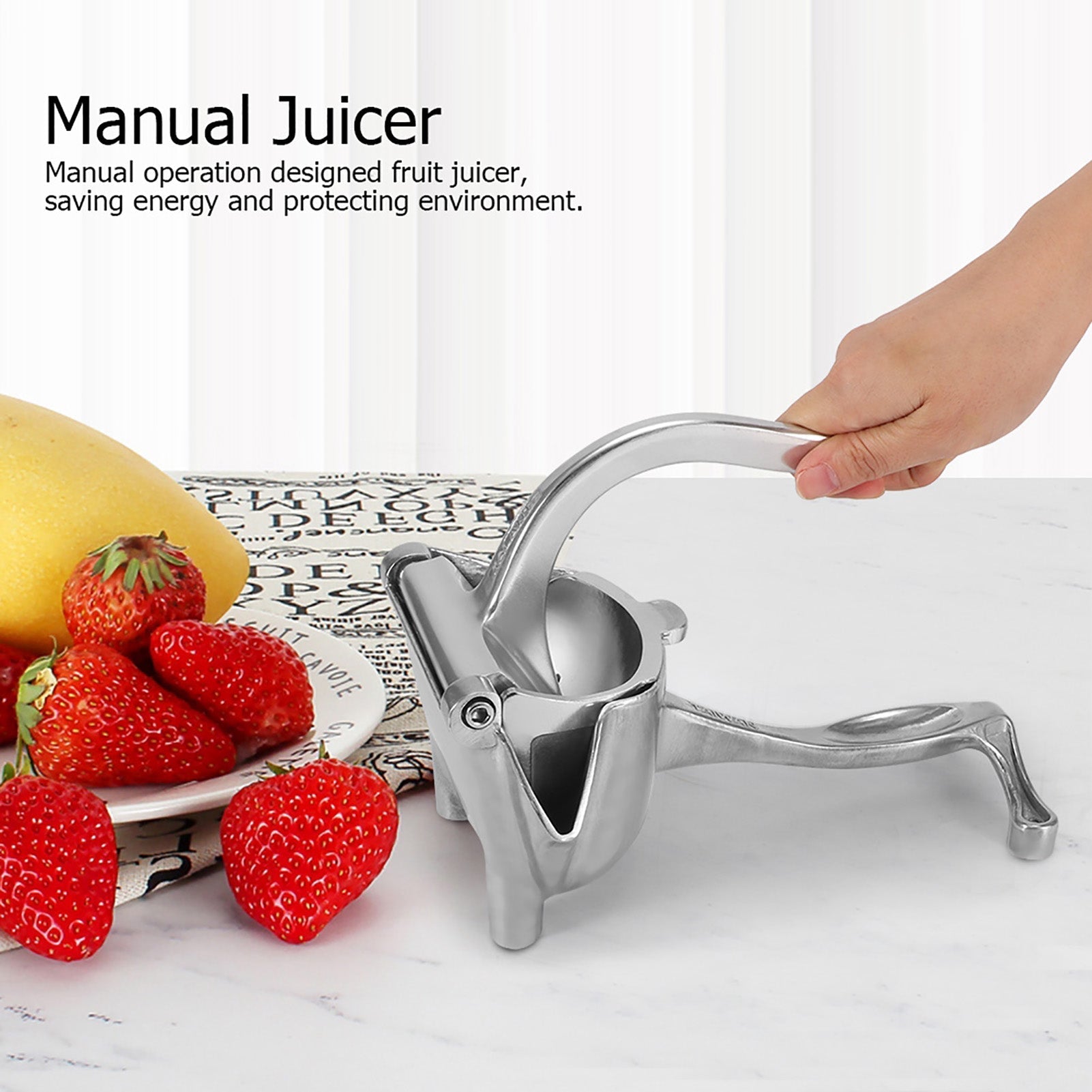 2445 Manual Aluminium and Plastic Fruit Press Juicer