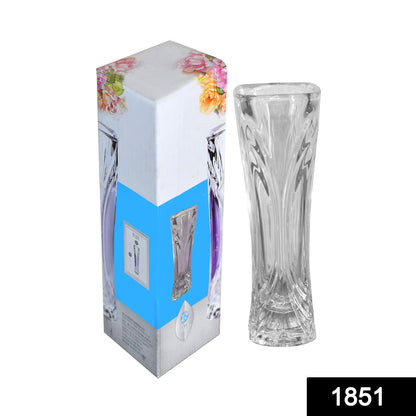 Glass Flower Pot, Crystal Clear Vase for Living 