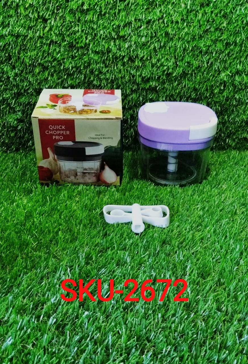 2672 2in1 Handy Chopper And Slicer For Home & kitchen (600ML Capacity)