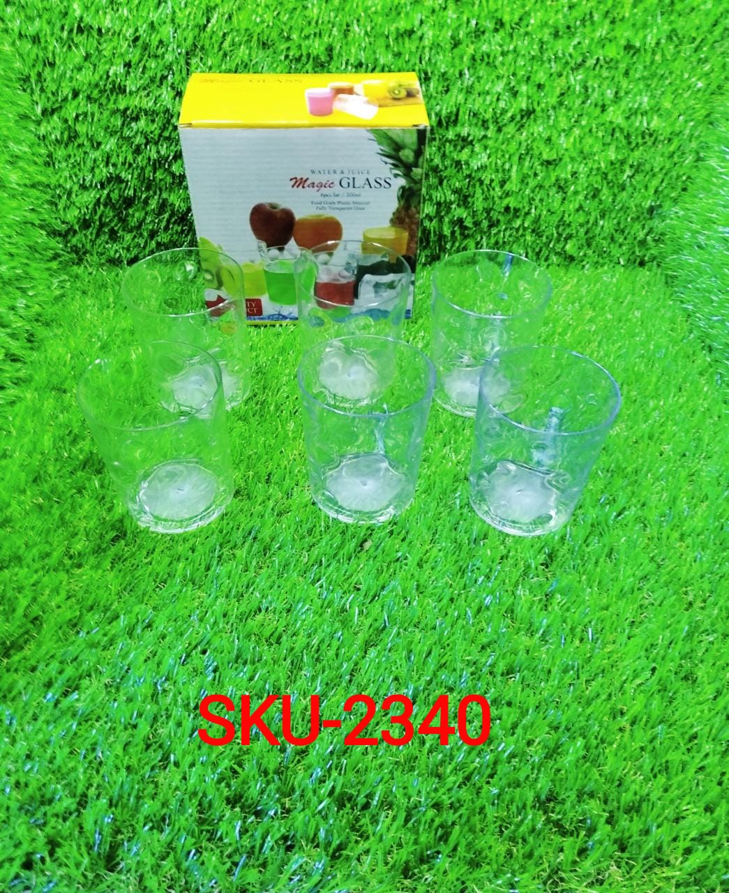 Multi Purpose Unbreakable Drinking Glass (Set of 6 Pieces) (300ml)