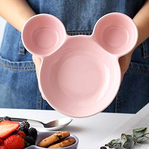 Mickey Shaped Kids/Snack Serving Sectioned Plate 
