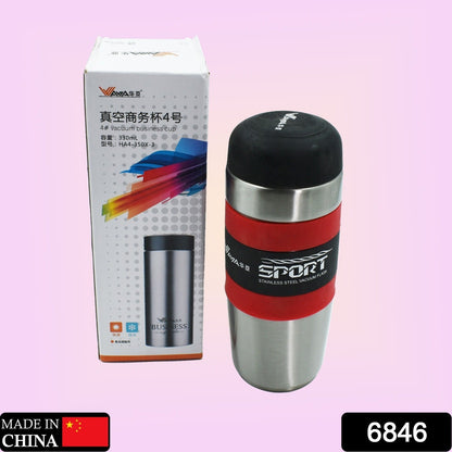 Steel Travel Mug/Tumbler/Cup, Double Walled With Rubber Grip 500ml.